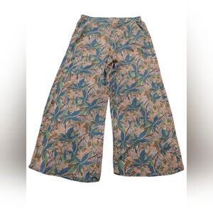 Roxy Palazzo Pants Womens XL Tropical Wide Leg Viscose Beach Flowy